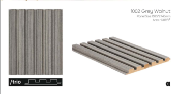 CONTOUR 1002 - GREY WALNUT WALL PANEL ( PREMIUM )