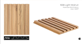 CONTOUR 1008 - LIGHT WALNUT WALL PANEL