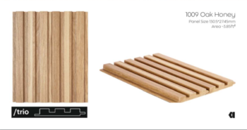 CONTOUR 1009 - OAK HONEY WALL PANEL