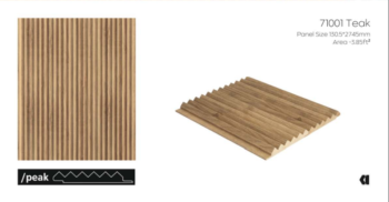 CONTOUR 71001 PEAK - TEAK WALL PANEL ( PREMIUM )